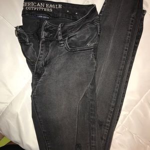 American eagle black distressed jeans